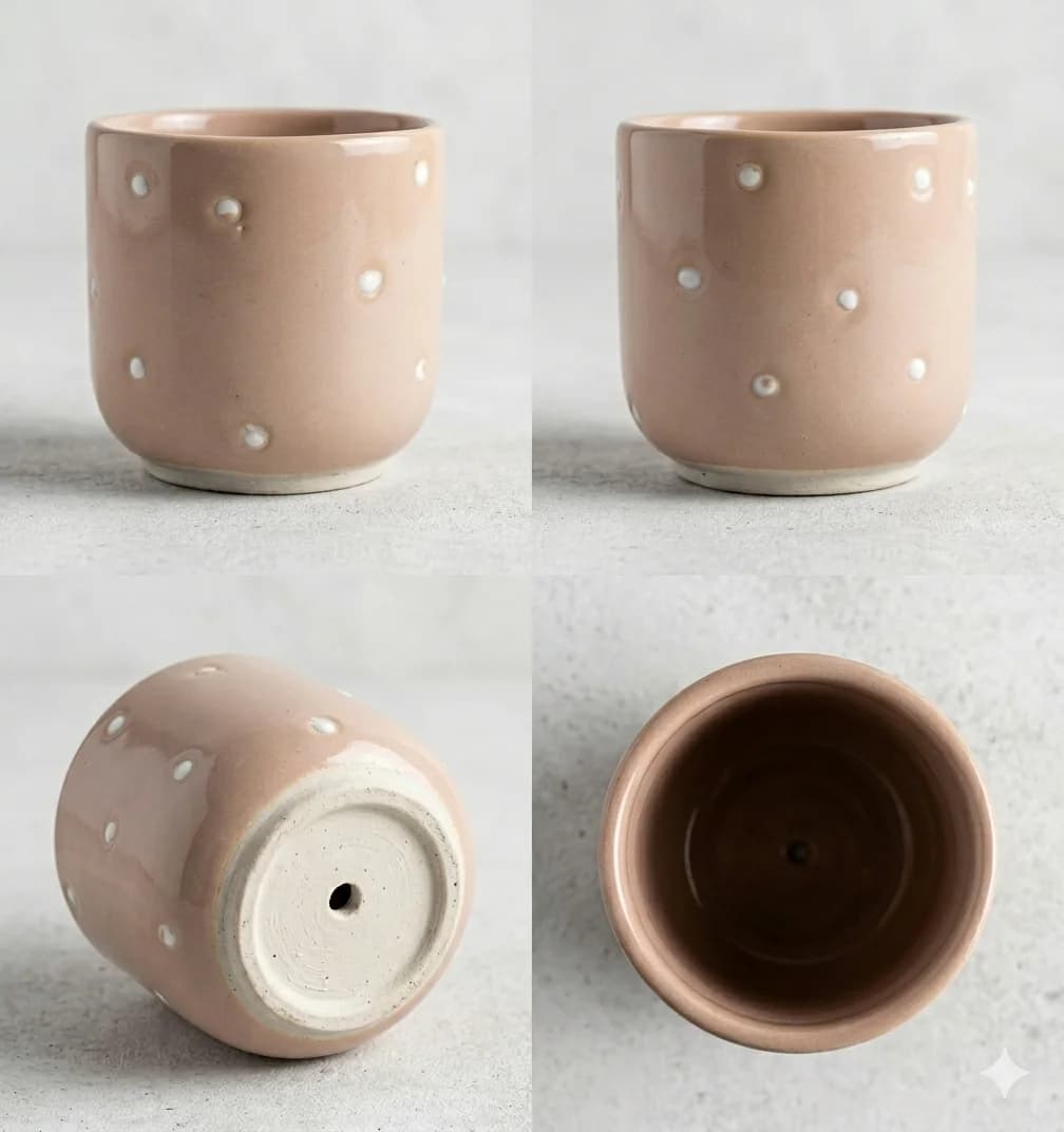 U shaped dotted planter 